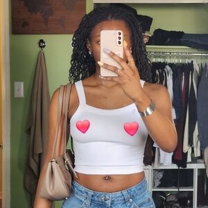 White Women's Crop Top